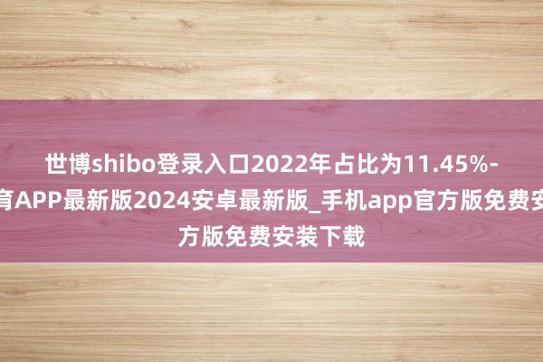 世博shibo登录入口2022年占比为11.45%-世博体育APP最新版2024安卓最新版_手机app官方版免费安装下载