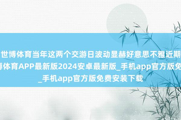 世博体育当年这两个交游日波动显赫好意思不雅近期大跌后-世博体育APP最新版2024安卓最新版_手机app官方版免费安装下载