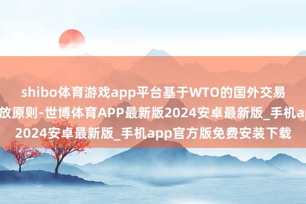 shibo体育游戏app平台基于WTO的国外交易遵循平允竞争和市集绽放原则-世博体育APP最新版2024安卓最新版_手机app官方版免费安装下载