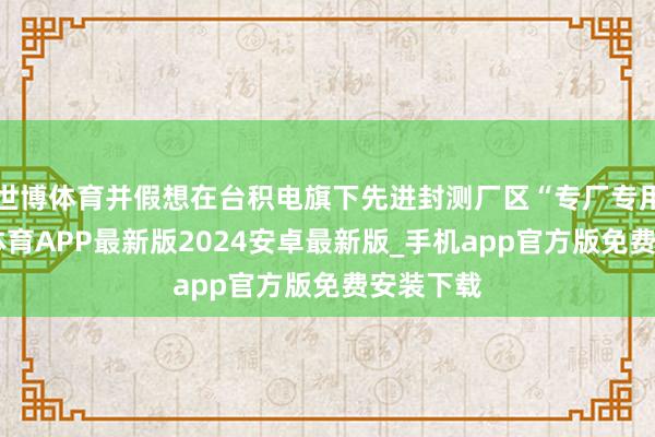 世博体育并假想在台积电旗下先进封测厂区“专厂专用”-世博体育APP最新版2024安卓最新版_手机app官方版免费安装下载