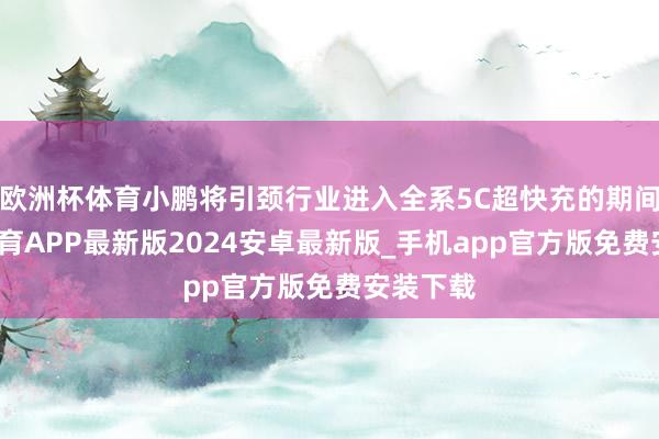 欧洲杯体育小鹏将引颈行业进入全系5C超快充的期间-世博体育APP最新版2024安卓最新版_手机app官方版免费安装下载