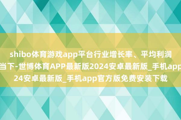 shibo体育游戏app平台行业增长率、平均利润率齐参预了瓶颈期确当下-世博体育APP最新版2024安卓最新版_手机app官方版免费安装下载