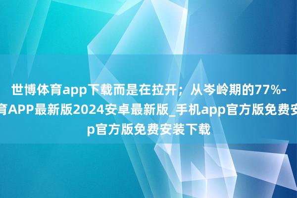 世博体育app下载而是在拉开;从岑岭期的77%-世博体育APP最新版2024安卓最新版_手机app官方版免费安装下载